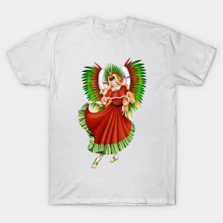 Christmas Quetzalcoatl Dress Rudes Mask T-Shirt